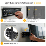 Low Profile TV Wall Mount Tilt Bracket for Flat Screens