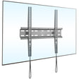 Mount-It! Low Profile Slim TV Wall Mount Fixed TV Bracket designed for 32- to 55-inch flat-panel TVs, featuring high-strength steel construction, anti-lift spring locks for security, and compatibility with VESA patterns up to 400x400 mm, mounting TVs just 1.1 inches from the wall for a sleek, space-saving setup ideal for living rooms, bedrooms, or offices.