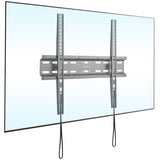 Mount-It! Low Profile Slim TV Wall Mount Fixed TV Bracket designed for 32- to 55-inch flat-panel TVs, featuring high-strength steel construction, anti-lift spring locks for security, and compatibility with VESA patterns up to 400x400 mm, mounting TVs just 1.1 inches from the wall for a sleek, space-saving setup ideal for living rooms, bedrooms, or offices.
