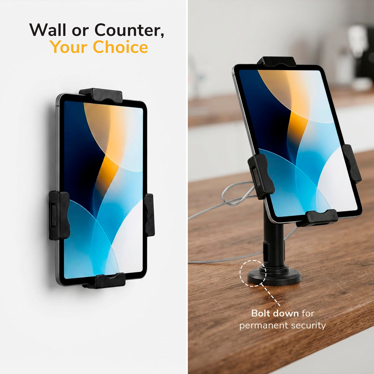 Universal Tablet Stand with Cable Lock