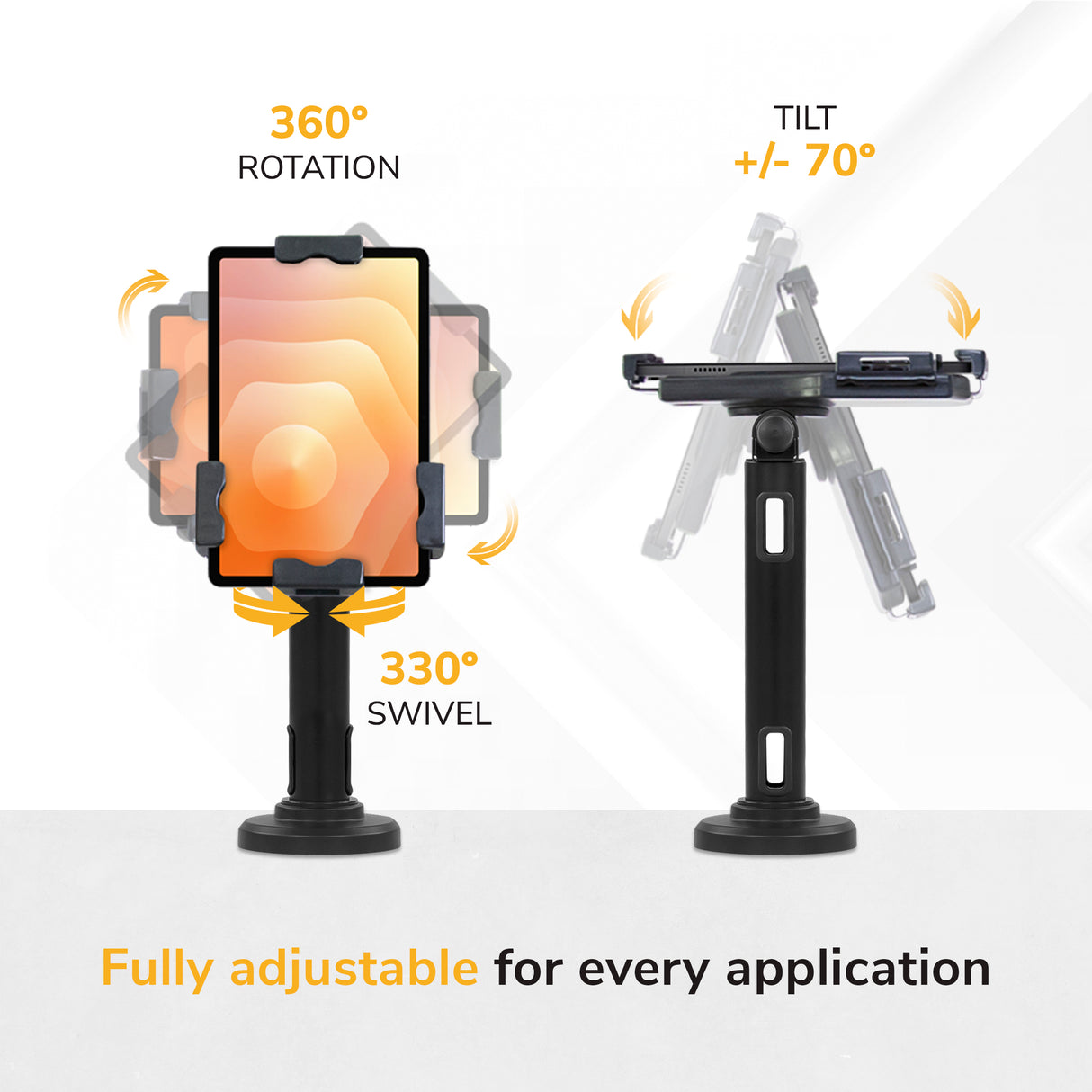 Universal Tablet Stand with Cable Lock