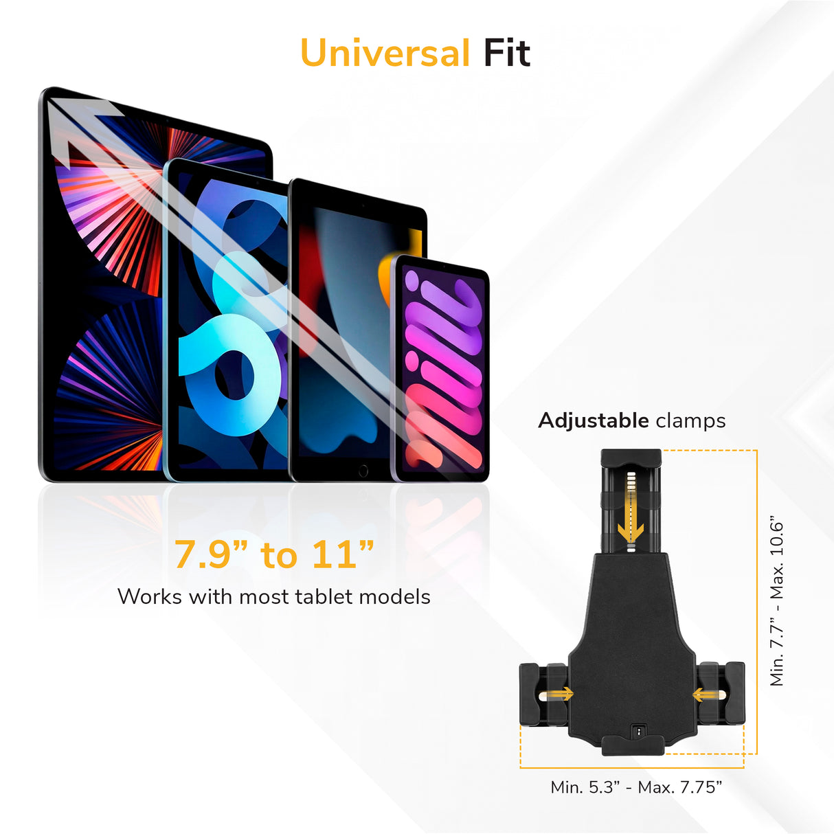 Secure Universal Tablet Floor Stand with Lock