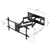 Heavy Duty Dual Arm TV Wall Mount with Extra Long Extension