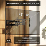 Heavy Duty Dual Arm TV Wall Mount with Extra Long Extension