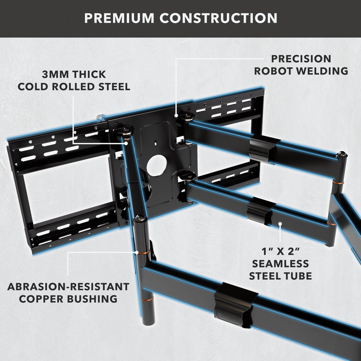 The Beast XXL - Heavy-Duty XXL Full Motion TV Wall Mount