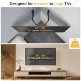 Full-Motion Corner TV Mount with Split Wall Plate