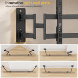 Full-Motion Corner TV Mount with Split Wall Plate