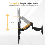 Full Motion TV Wall Mount with Gas Spring Arm