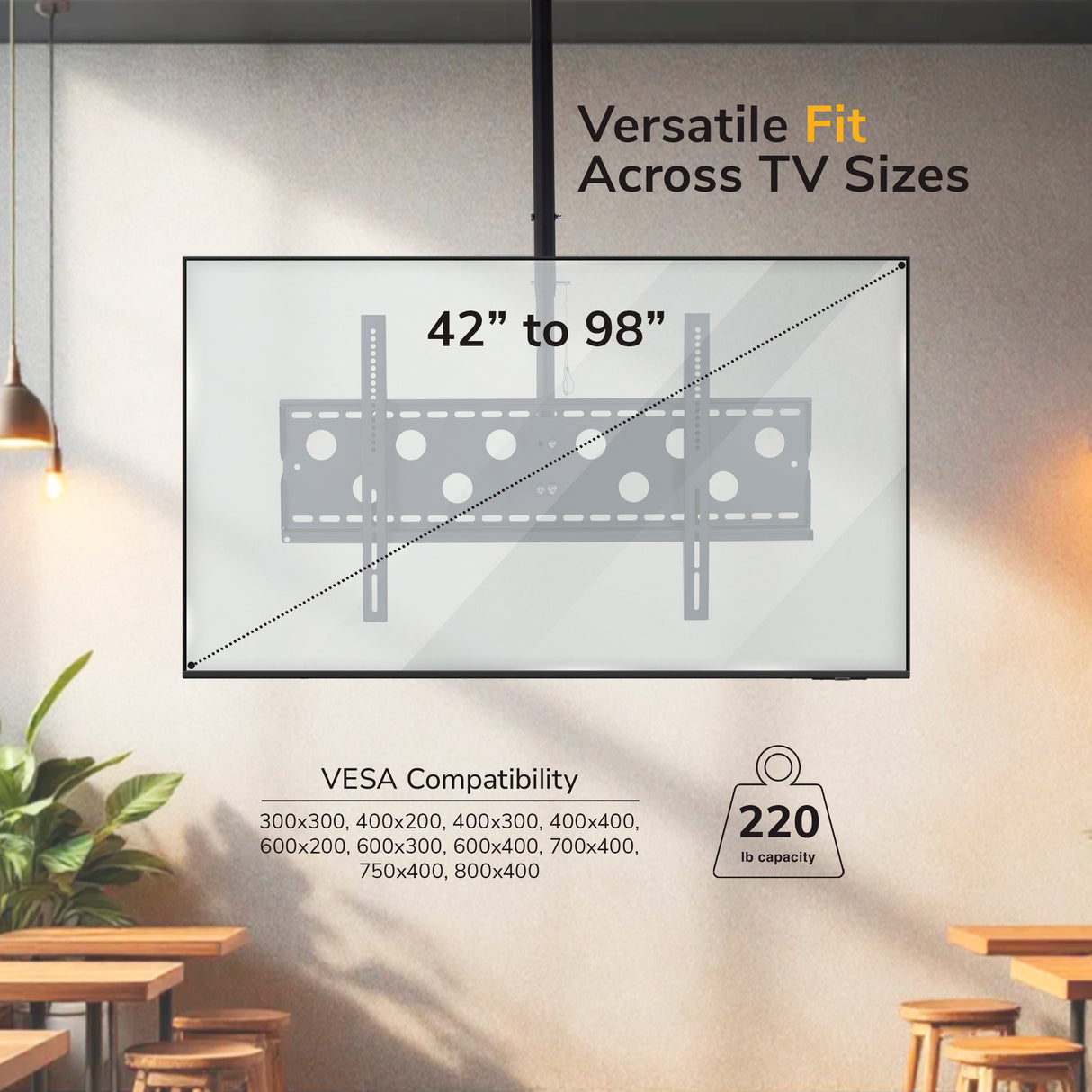 Full-Motion TV Ceiling Mount