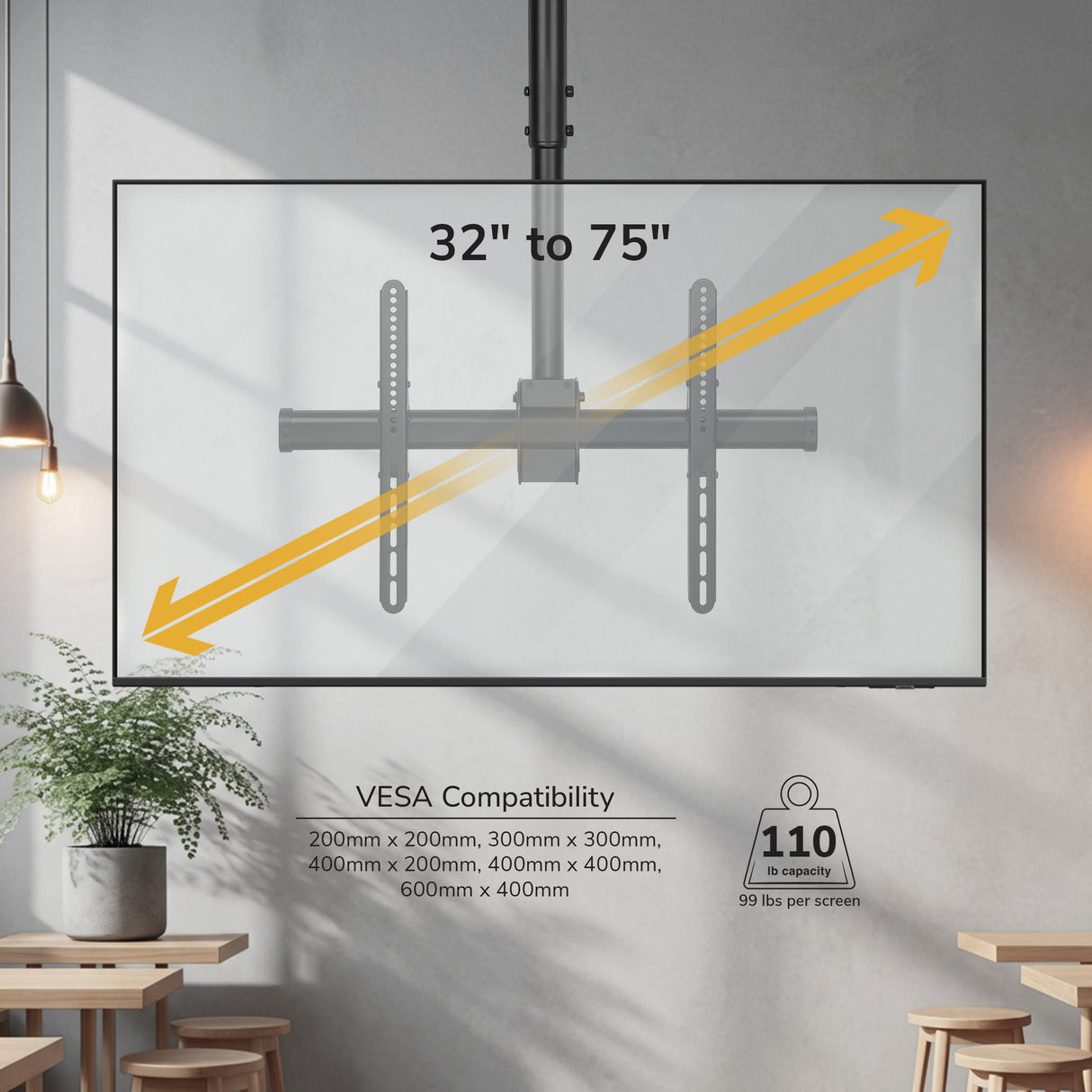 Full Motion Ceiling TV Mount - Image 8 - Mount-It!