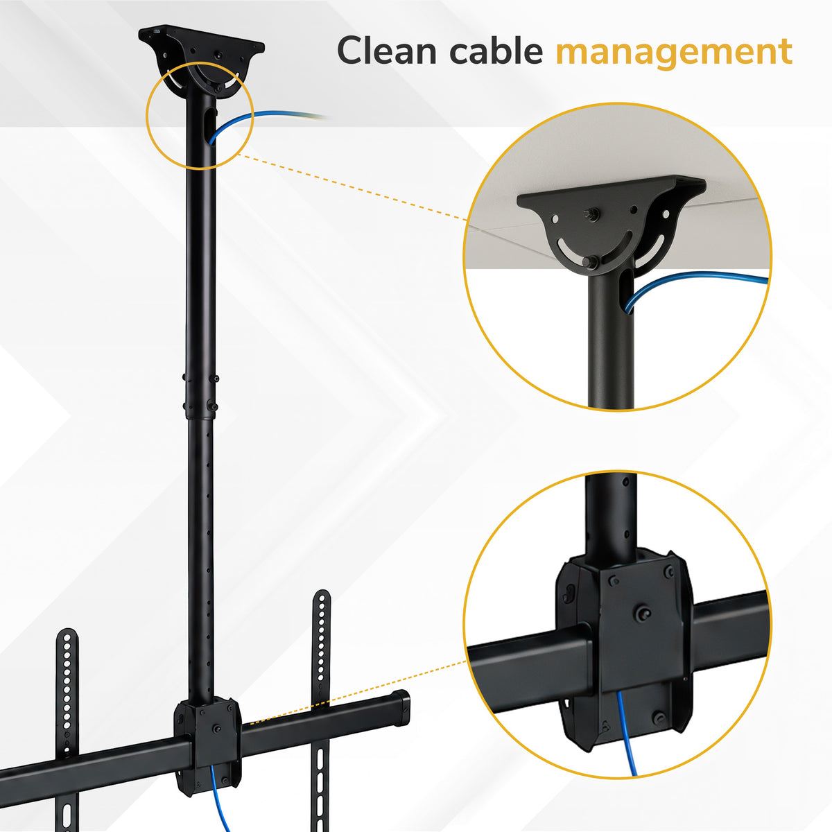 Full Motion Ceiling TV Mount with Long Extension