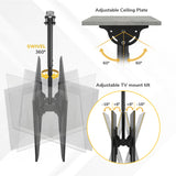 Heavy Duty Dual TV Ceiling Mount - Image 5 - Mount-It!