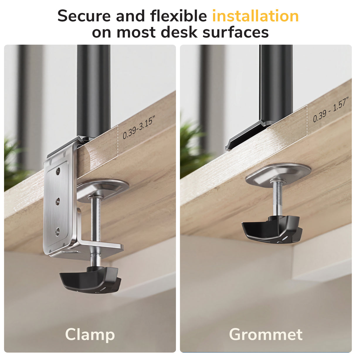 Full Motion Dual Monitor Mount with Extra-Tall Pole