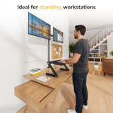 Full Motion Dual Monitor Mount with Extra-Tall Pole