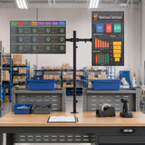 Full Motion Dual Monitor Mount with Extra-Tall Pole