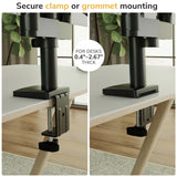 Dual Monitor Mount with Stackable Gas Spring Arms