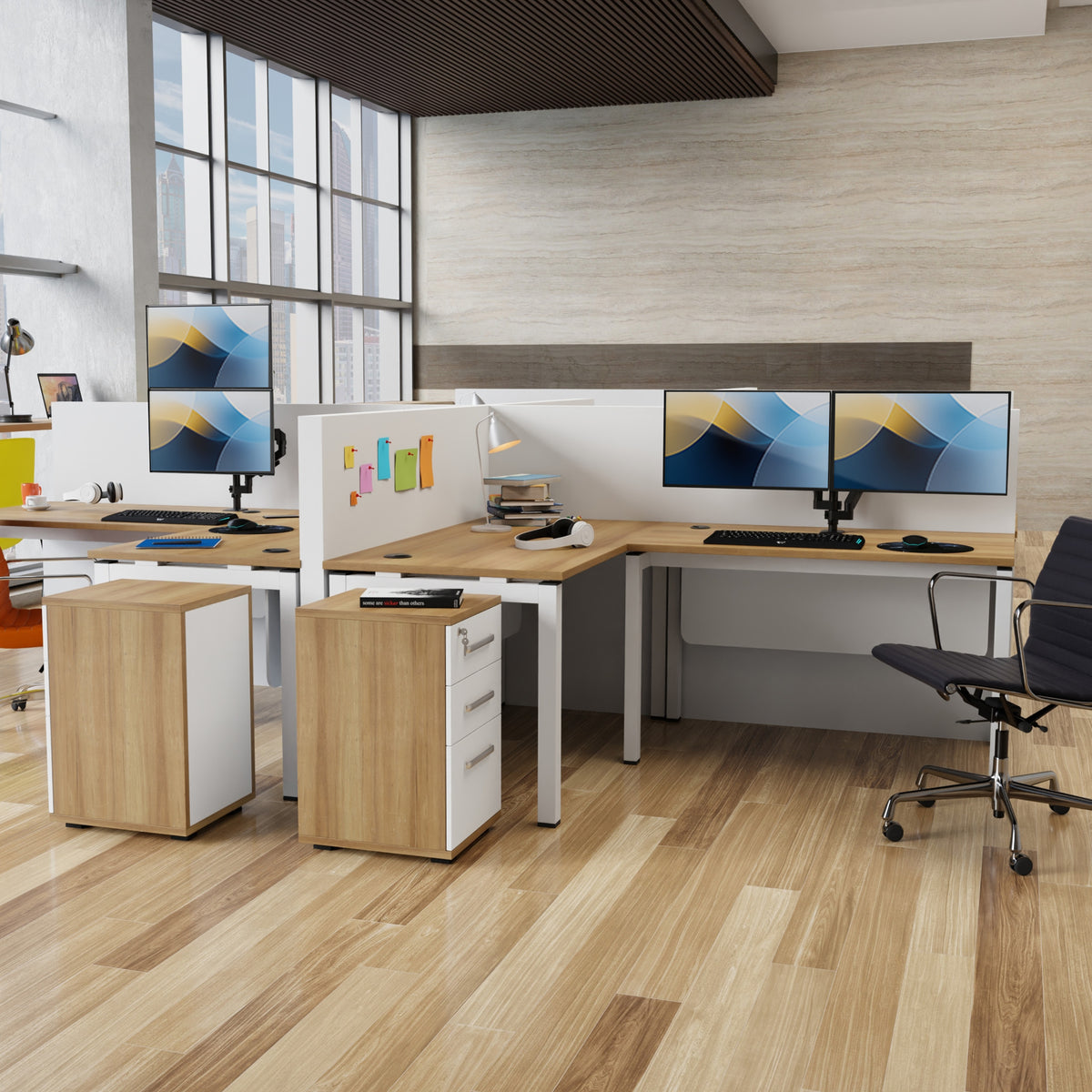 Dual Monitor Mount with Stackable Gas Spring Arms