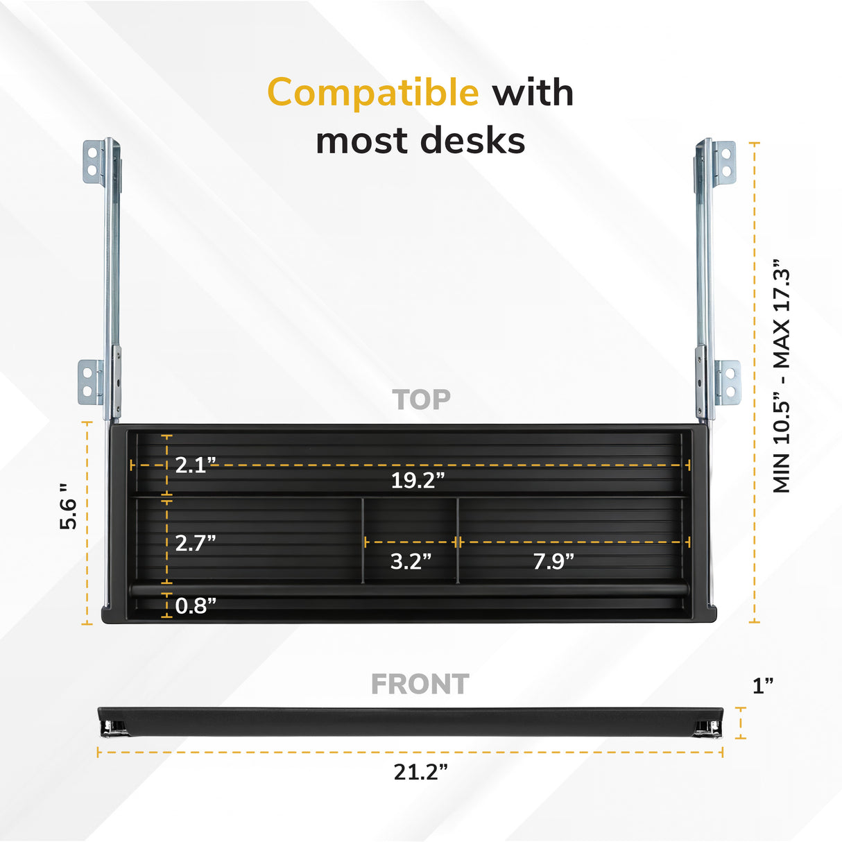 Under Desk Slide Out Pencil Drawer - Image 7 - Mount-It!