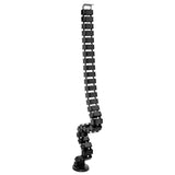 Black Mount-It! Cable Management Spine with snap-together flexible segments designed to organize and protect cables from floor to desk, adaptable to different desk heights including sit-stand desks, with a sturdy base for secure mounting and a modular design to neatly route power, AV, and electrical cords in a workspace.