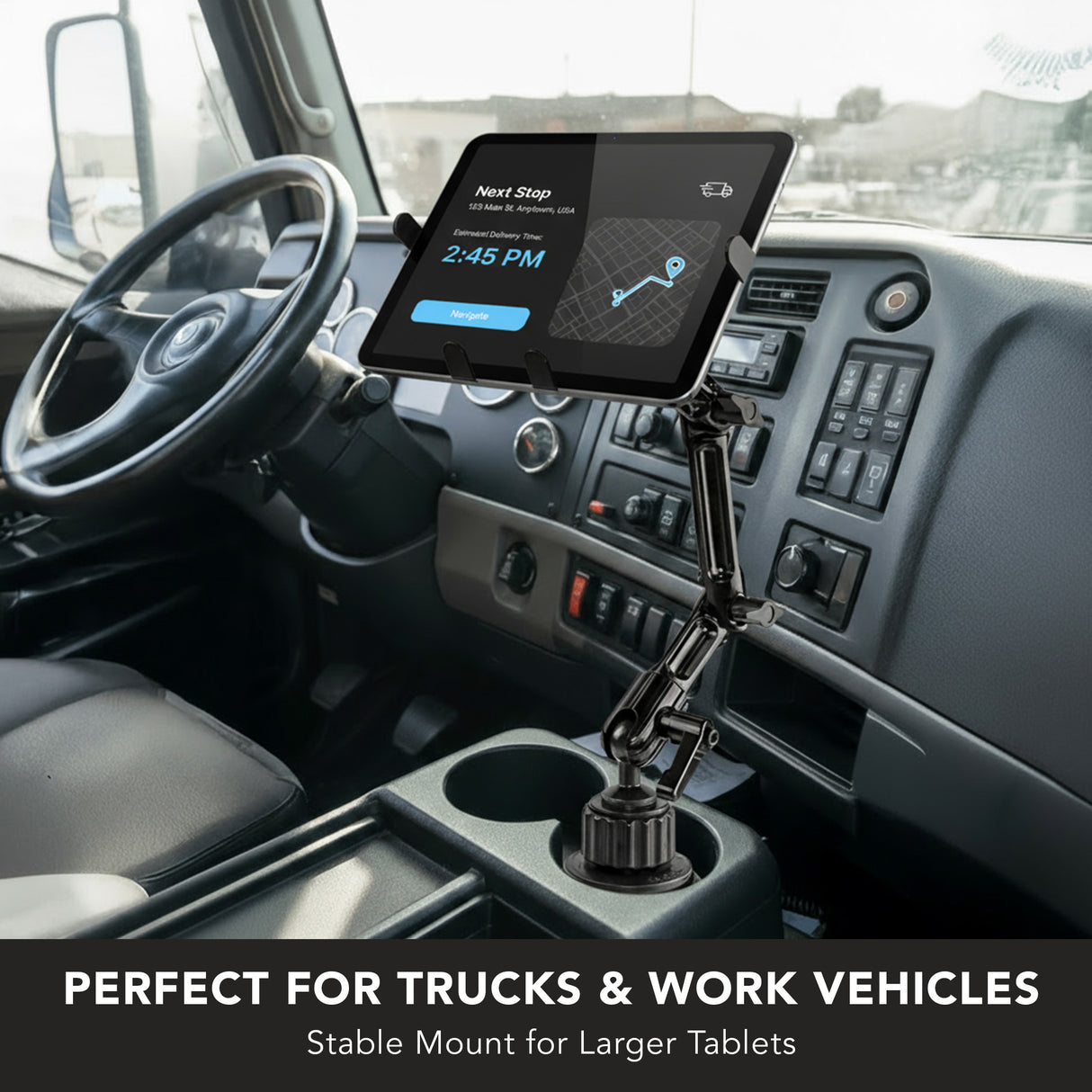 Heavy-Duty Cup Holder Tablet ELD Mount