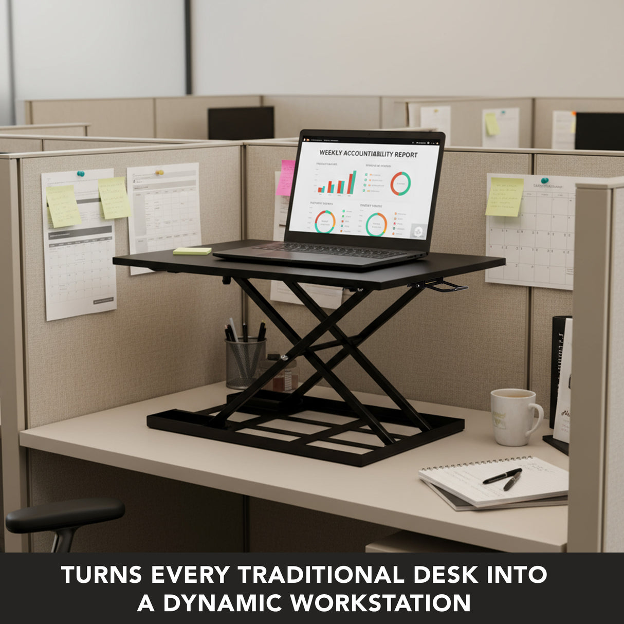 Height Adjustable X-Lift Standing Desk Converter