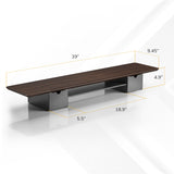 Extra Wide Monitor Riser with Drawers and Shelf