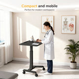 Sit-Stand Mobile Laptop Cart