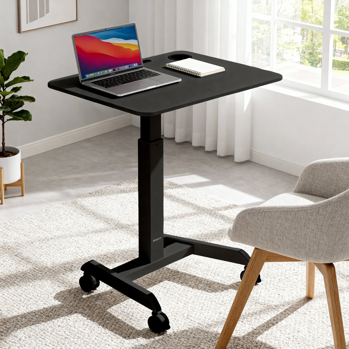 Sit-Stand Mobile Laptop Cart