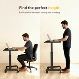 Sit-Stand Mobile Laptop Cart