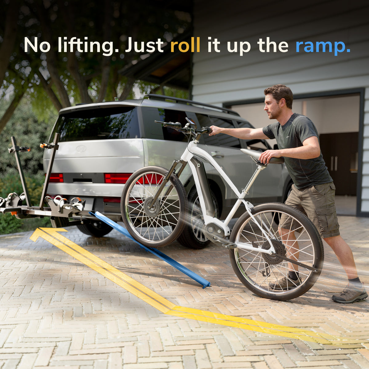 Hitch Bike Rack with Ramp for 2 Bikes