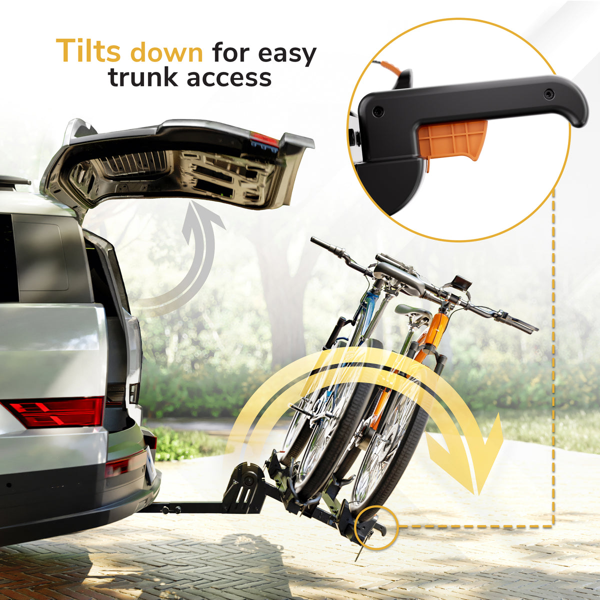 Hitch Bike Rack with Ramp for 2 Bikes