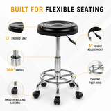 Height Adjustable Stool with Wheels