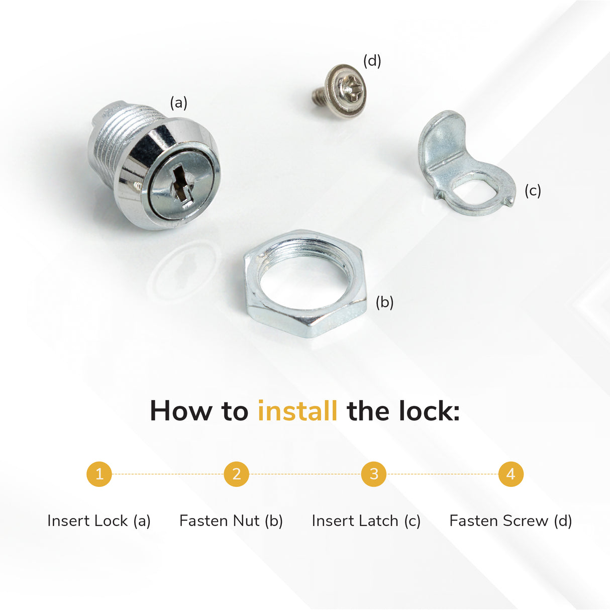 Replacement Lock & Key for Anti-Theft Tablet Enclosures (Samsung) - Image 2 - Mount-It!