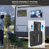 Anti-Rust RV TV Wall Mount Quick connect system