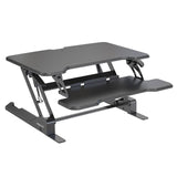 Black Desk Converters - Compact Standing Desk Converter with 30" Desktop - Mount-It! - MI-15009S