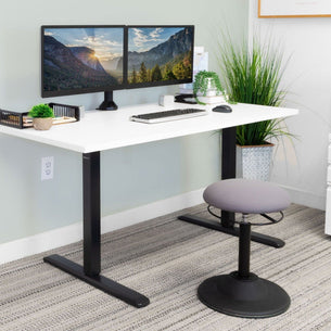 Black Monitor Mount - Dual Monitor Desk Mount for 13-27 Inch Screens - Mount-It! - MI-752