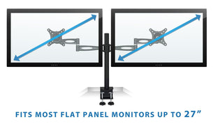 Black Monitor Mount - Full Motion Dual Monitor Desk Mount - Mount-It! - MI-725