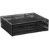 Black Monitor Risers - Mesh Computer Monitor Stand W/ Two Drawers - Mount-It! - MI-7365