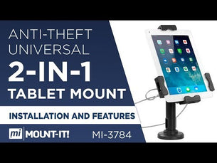 Black Tablet Stand - Universal Tablet Stand with Cable Lock - Mount-It! - MI-3784