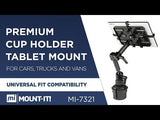 Vehicle Mount - Carbon Fiber Cup Holder Tablet ELD Mount - Mount-It! - MI-7321