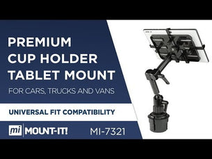 Vehicle Mount - Carbon Fiber Cup Holder Tablet ELD Mount - Mount-It! - MI-7321