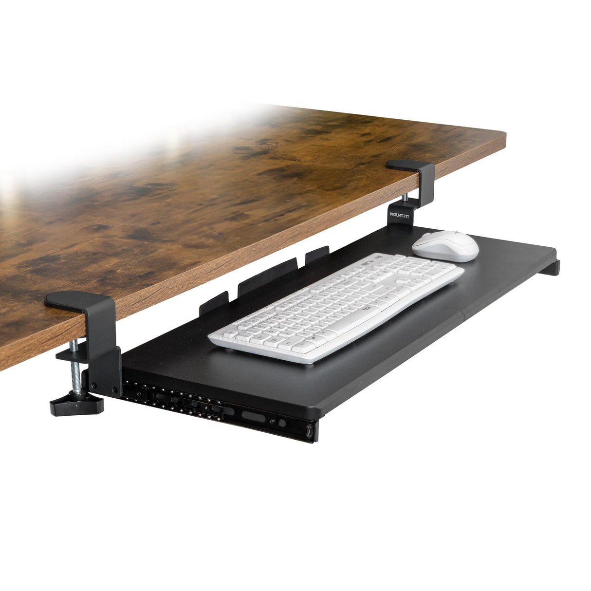 Keyboard Trays/Mounts - Clamp-on Keyboard Tray 30" x 11" - Mount-It! - MI-7181