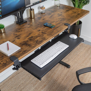 Keyboard Trays/Mounts - Clamp-on Keyboard Tray 30" x 11" - Mount-It! - MI-7181