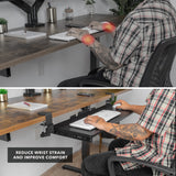 Keyboard Trays/Mounts - Clamp-on Keyboard Tray 30" x 11" - Mount-It! - MI-7181