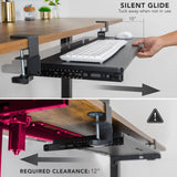 Keyboard Trays/Mounts - Clamp-on Keyboard Tray 30" x 11" - Mount-It! - MI-7181