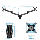 Monitor Mount - CLiX Series Full Motion Dual Monitor Wall Mount - Mount-It! -