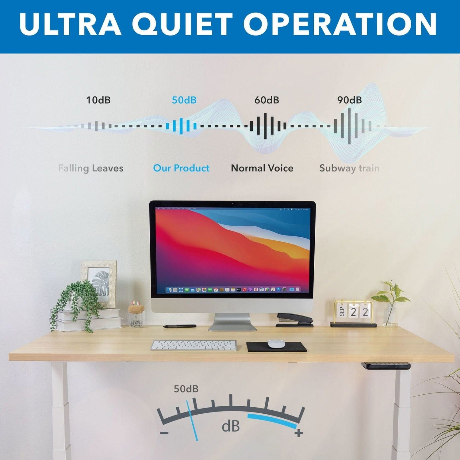 Desk Frame - Dual-Motor, 3-Stage Electric Standing Desk Frame - Mount-It! -