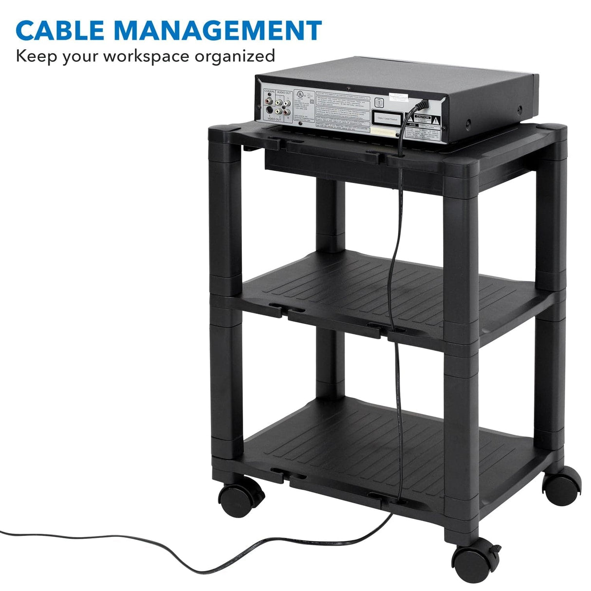 Printer Stand - Height Adjustable Rolling Printer Cart - Mount-It! - MI-7855A