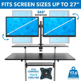 Mobile Standing Desk - Height Adjustable Rolling Stand up Desk - Mount-It! -