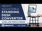 Desk Converters - Height Adjustable X-Lift Standing Desk Converter - Mount-It! -